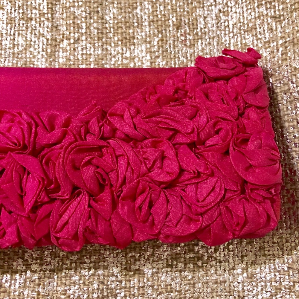 “Shiraleah” Fuchsia Raspberry Clutch Handbag Purse - image 4